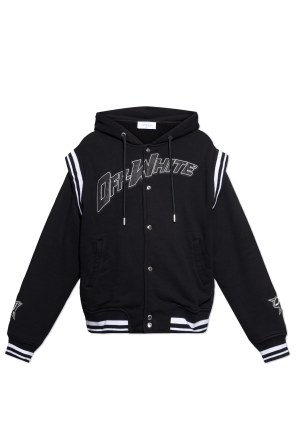 ジャケット Off-White JACKET (OWEF099F23FAB002 1010) Off-White Graphic bomber jacket - Men | OMJA097F22LEA0011045